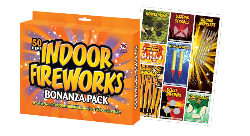 Our flagship retro indoor fireworks pack